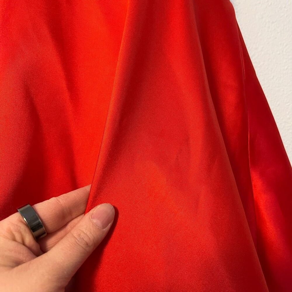 Ellie Wilde Mon Cheri Red Satin Corset Prom Pageant Ball Gown Size 6 - Picture 4 of 14